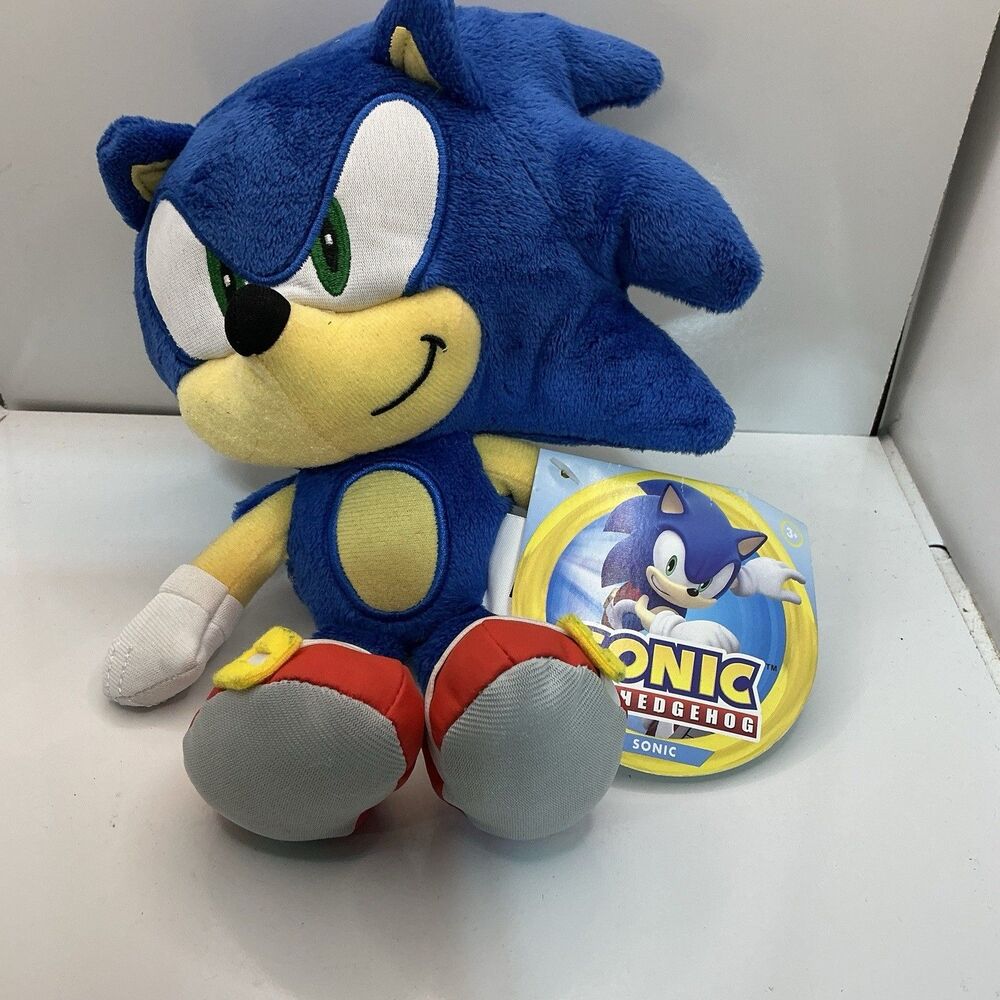 JAKKS Pacific Sonic the Hedgehog Plush Modern Sonic 9” Blue Sega 40934